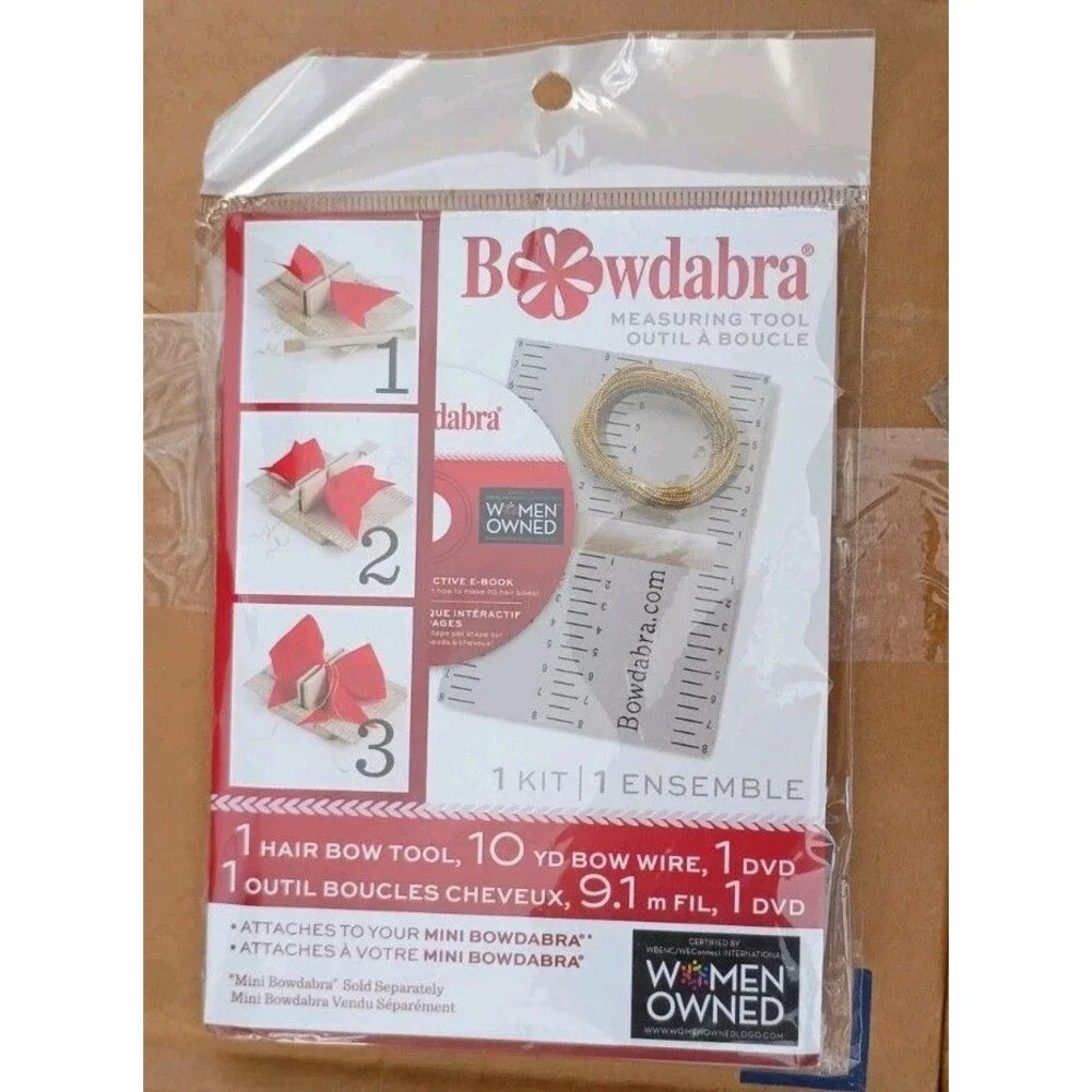 NEW Old Stock Mini Bowdabra Measuring Tool w/10yd Bow Wire + DVD E-Book